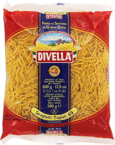 Divella Spaghetti Tagliati 500g - Case of 24 (Italy)