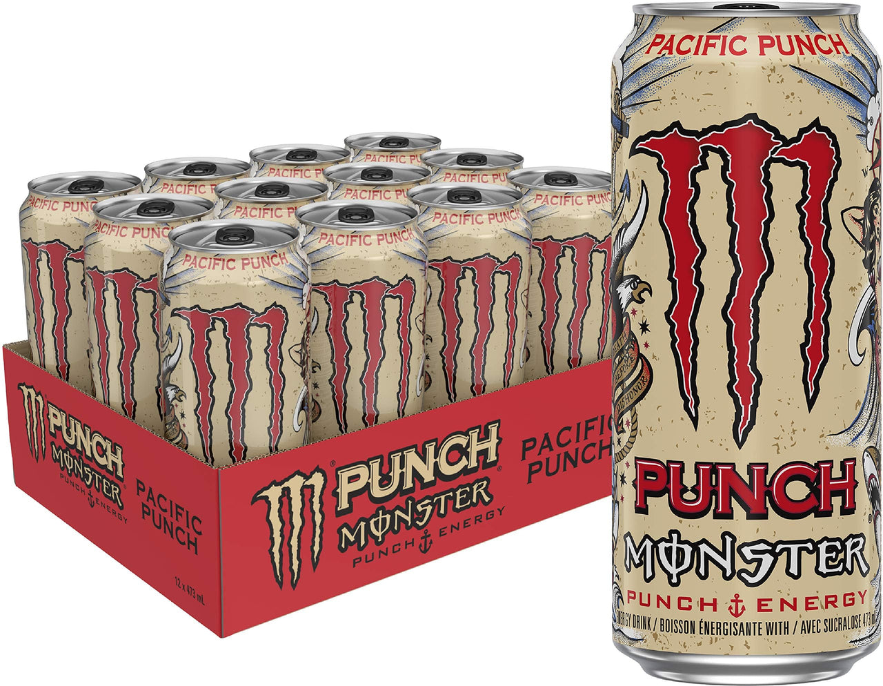 Punch Monster Punch + Energy Pacific Punch 473ml (12 pack)