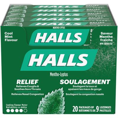 Halls Relief Cool Mint Flavor - 20ct