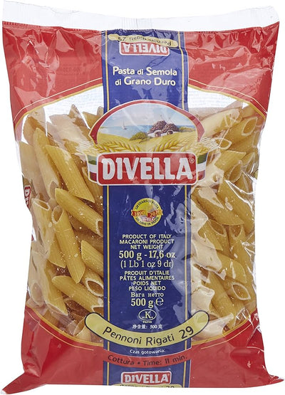 Divella Pasta Pennoni Rigati 500g - Case of 24 (Italy)