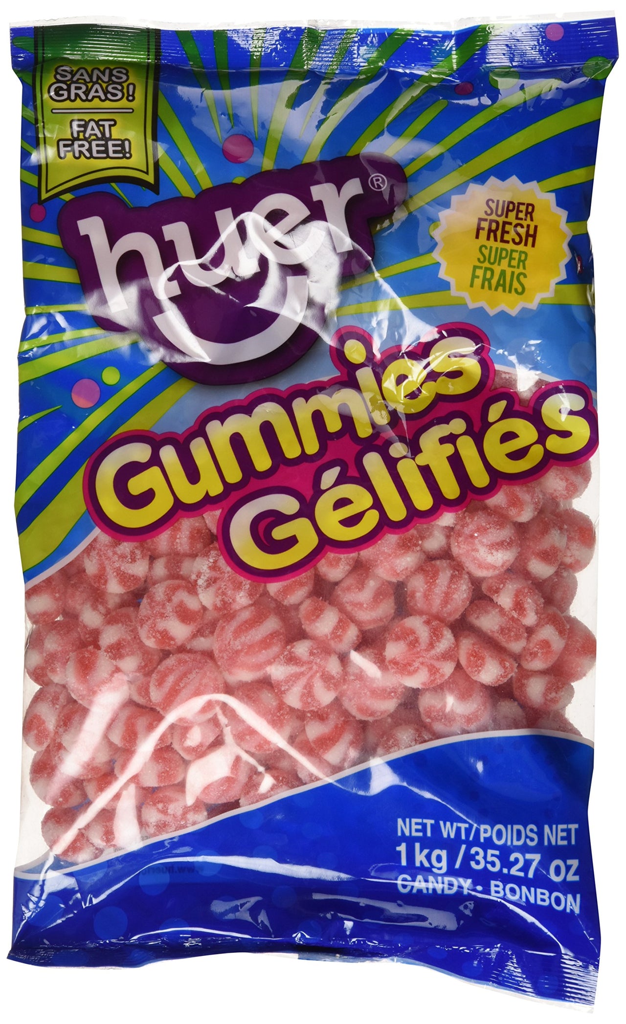 Huer Sour Strawberry Swirls 1kg