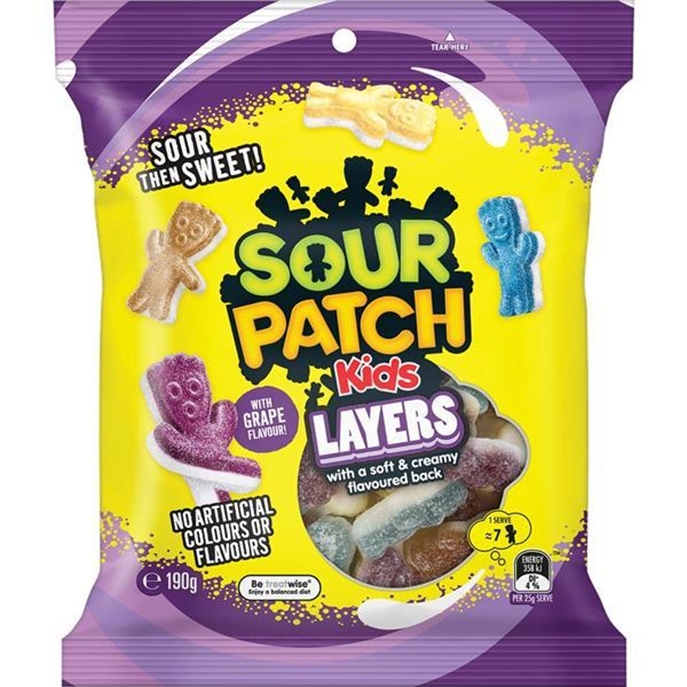 Sour Patch Kids layers 190g - Case of 20 (Australia)