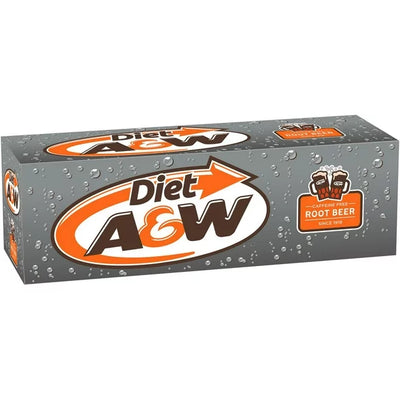 A&W DIET Root Beer 355ml Can - (Case of 12)