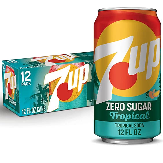7up Tropical ZERO 355ml - Case of 12