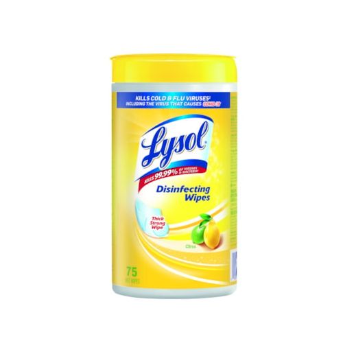 Lysol Disinfecting Wipes Citrus 75Ct - Case of 12