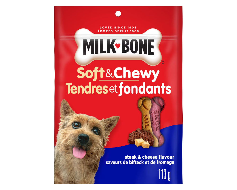 Milk-Bone Soft & Chewy Steak & Cheese Dog Food 113g - Case of 12