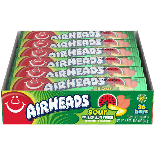 Airheads Sour Watermelon Punch 15.6g - Case of 36 (Canada)