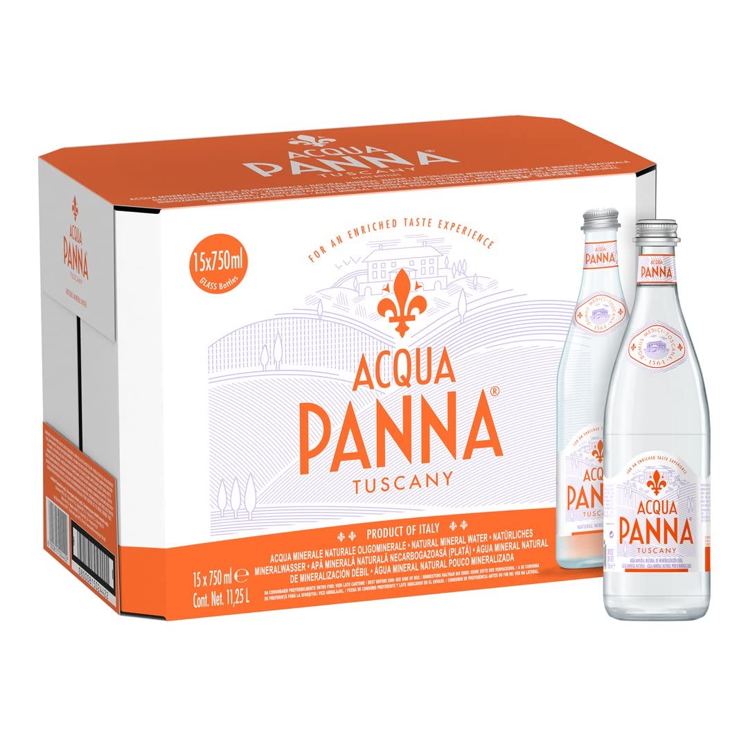 Aqua Panna Natural Spring Water Glass 750ml (12 Pack)