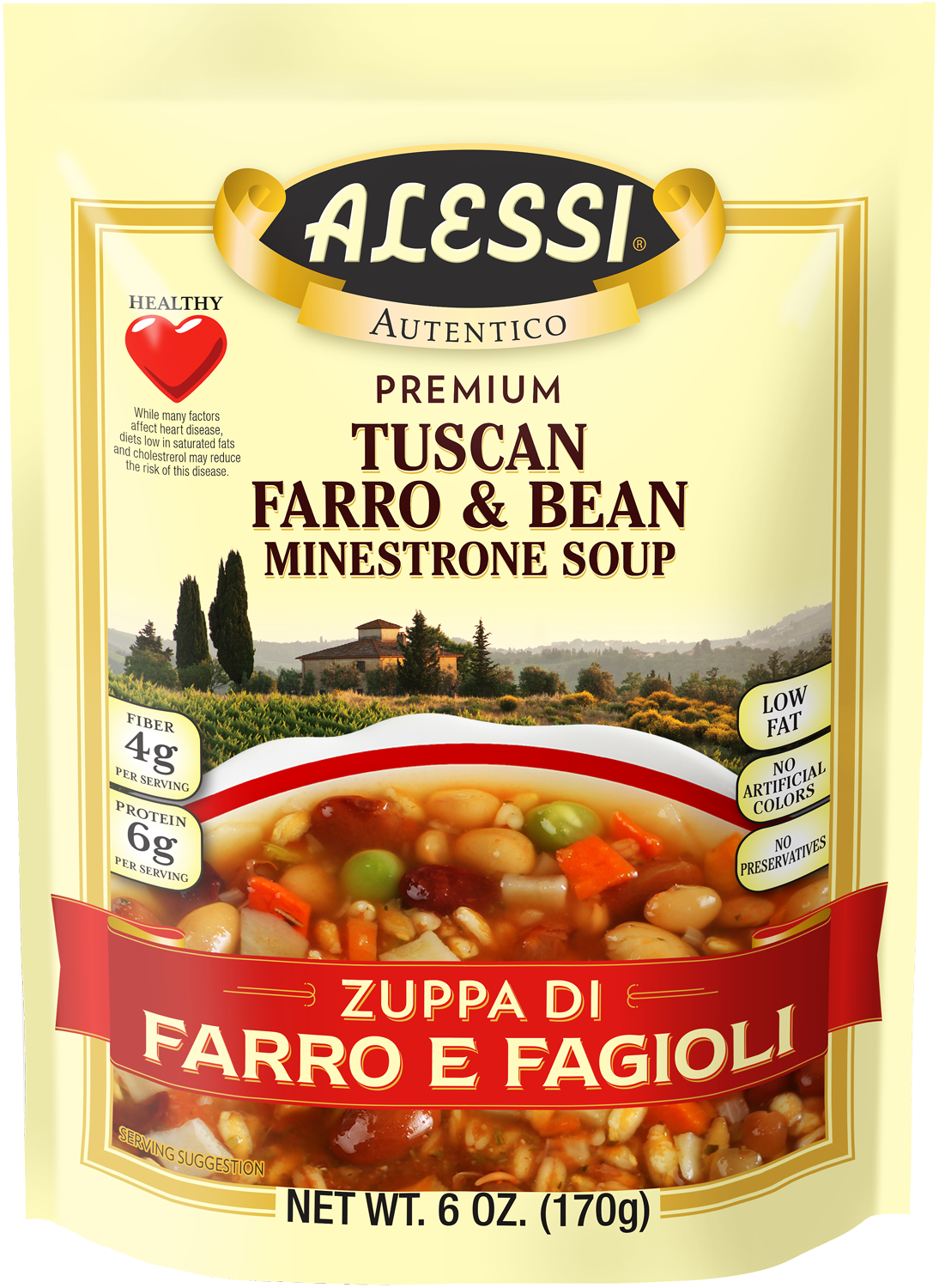 Alessi Italian Style Minestrone Soup 170g - Case of 6