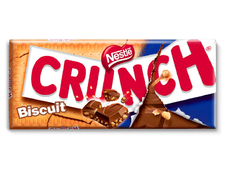 Crunch Cookie Biscuit Chocolate Bar 100g - 20ct
