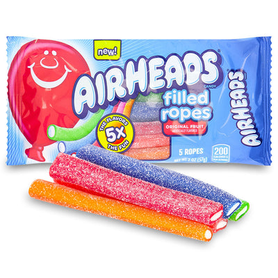 Airheads Filled Ropes Original Fruit 57g (Case of 18)