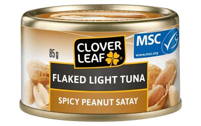 Clover Leaf Flaked Light Tuna Spicy Peanut Satay 85g - Case of 24