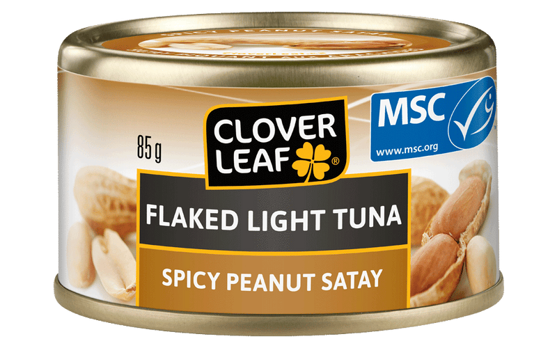 Clover Leaf Flaked Light Tuna Spicy Peanut Satay 85g - Case of 24