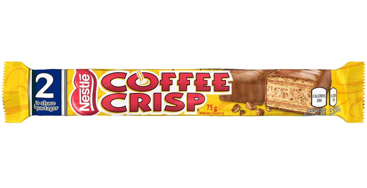 Nestlé Coffee Crisp King Size Wafer Bar 75g - 24ct