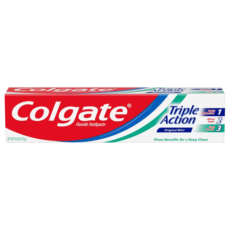 Colgate Triple Action Toothpaste 4oz (113g) - Case of 6