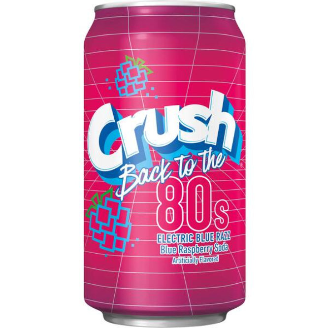 Crush Back to the 80's - Electric Blue Razz 355ml - Case of 12