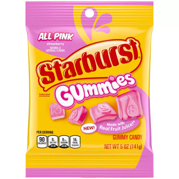 Starburst Gummies All Pink - Case of 12 (USA)