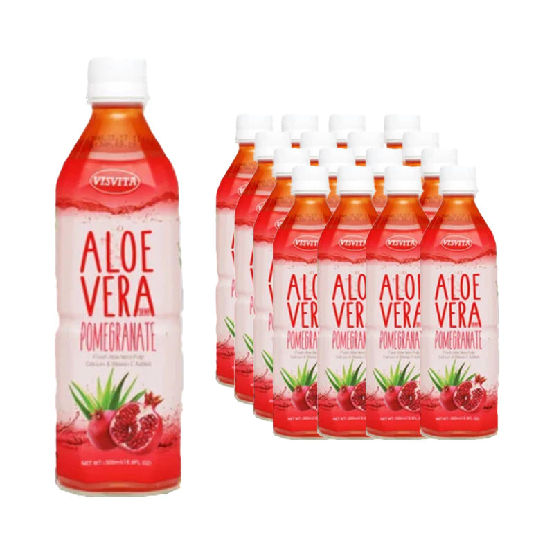 Visvita Aloe Vera Pomegranate 500ml - Case of 20