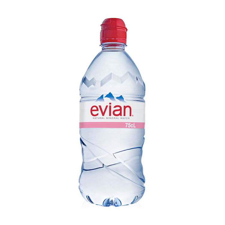 Evian Natural Mineral Water 750ml (6 pack)