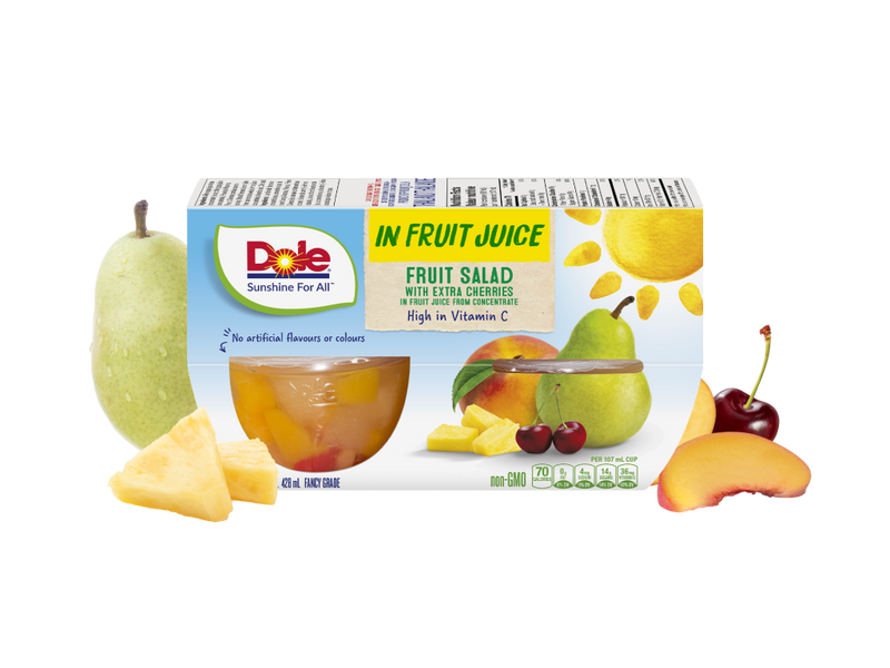 Dole Fruit Salad with Cherries in Juice 107ml x 4 (24 Pack)