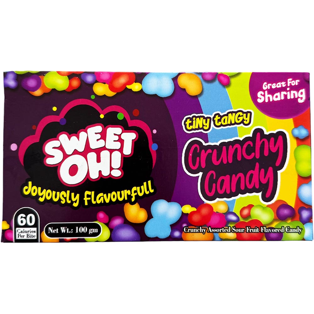 Sweet Oh Tiny Tangy Crunchy Candy Theater Box 100g - Case of 12