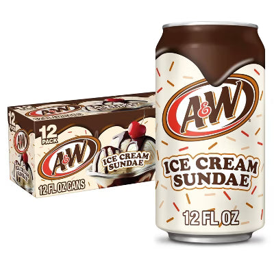 A&W Ice Cream Sundae 355ml - Case of 12 (USA)