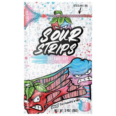 Sour Strips Dreamberry Peg Bag 3.4oz - Case of 12