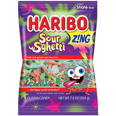 Haribo Zing Sour S'ghetti 204g (Case of 12)