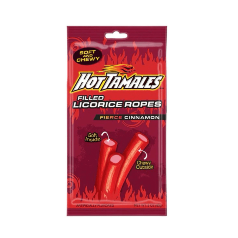Hot Tamales Licorice Filled Ropes 85g - 12ct