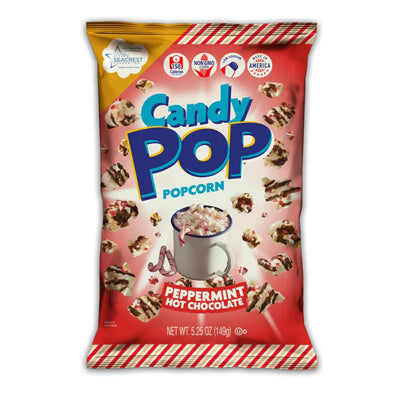 Candy Pop Peppermint Hot Chocolate Popcorn 149g - Case of 12