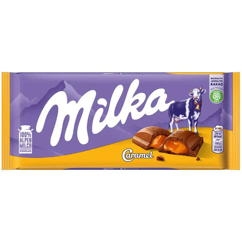 Milka Caramel Bar 100g - Case of 18 (EU)