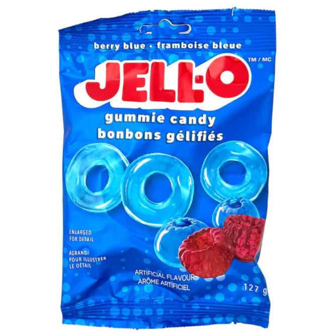 Jell-O Berry Blue Gummie Candy 127g - Case of 12
