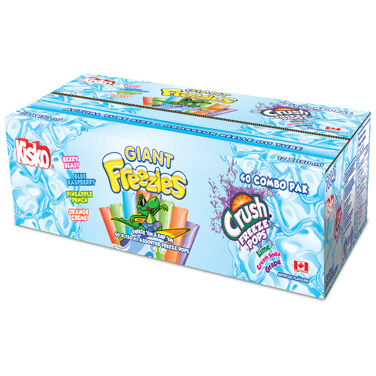 Popsicle Giant Freezies Crush Assorted 150ml - 28ct