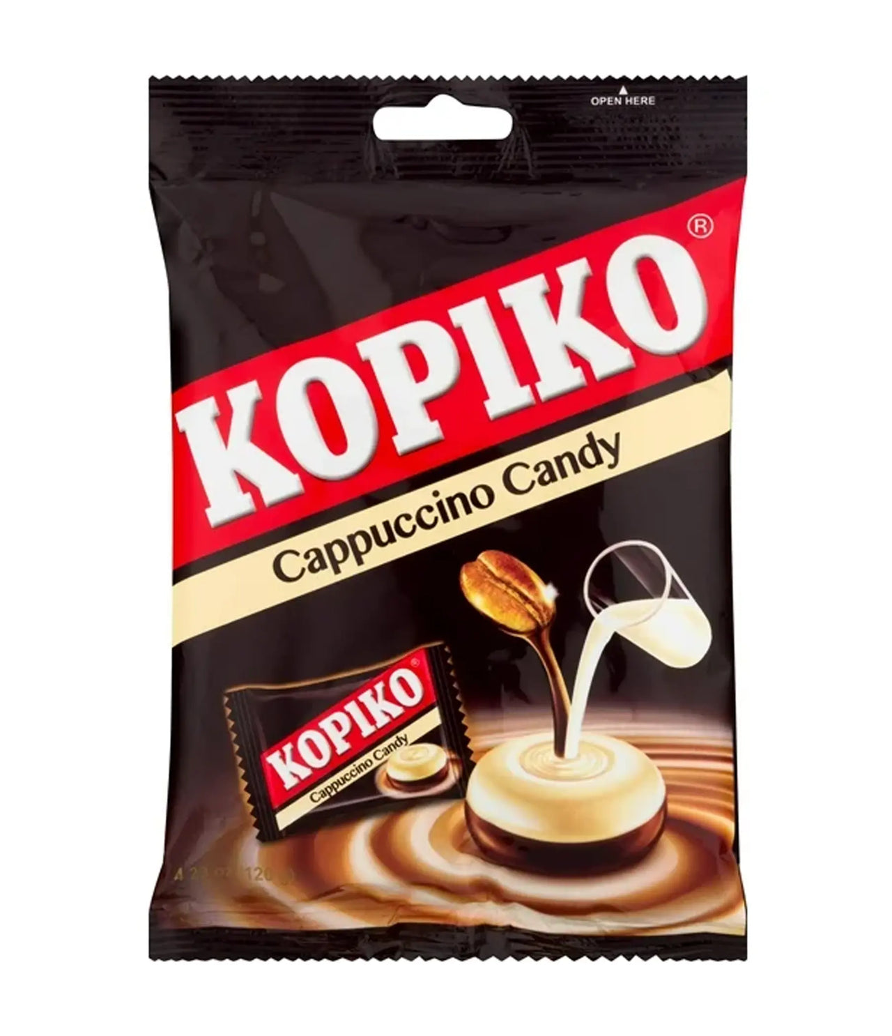 Kopiko Cappuccino Candy Peg Bag 120g - Case of 24 - Indonesia