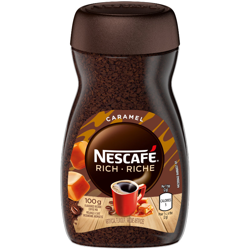 Nescafe Rich Caramel Instant Coffee 100g - Case of 12