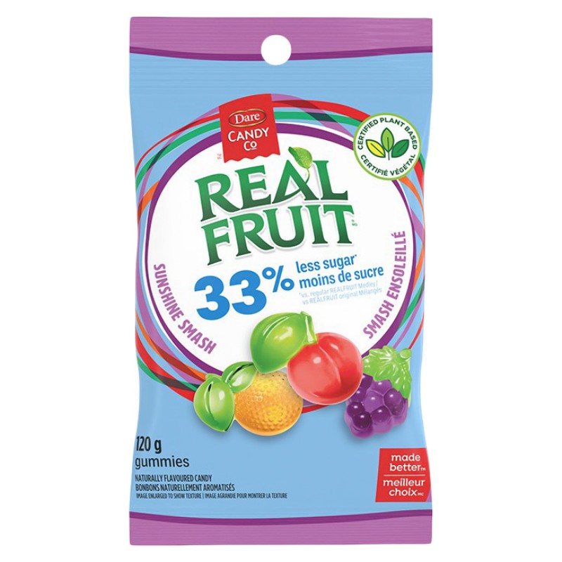 Dare Real Fruit Sunshine Smash Gummies 120g - Case of 12