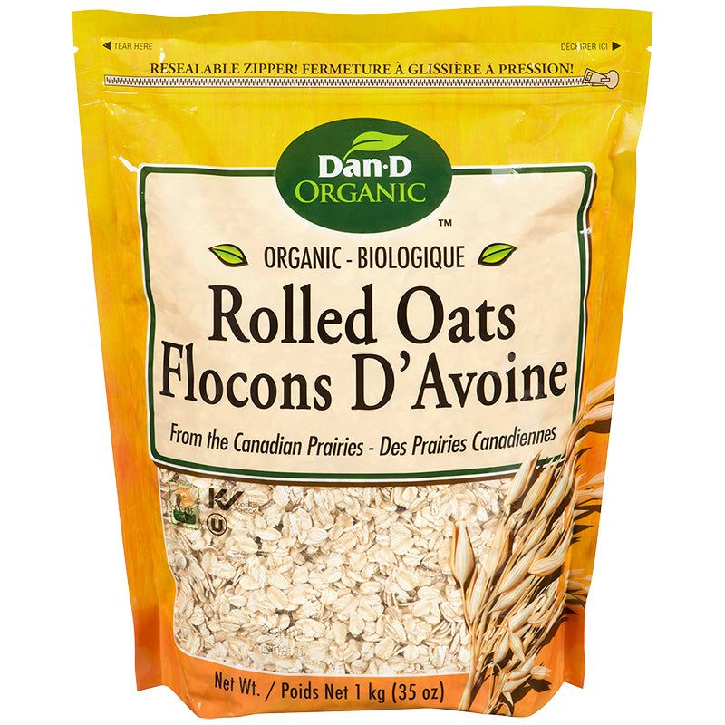 Dan-D Organic Rolled Oats 1kg - Case of 12