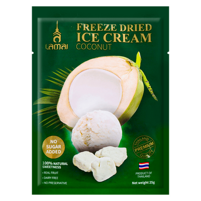 Lamai Freeze Dried Ice Cream Coconut 25g - Case of 12