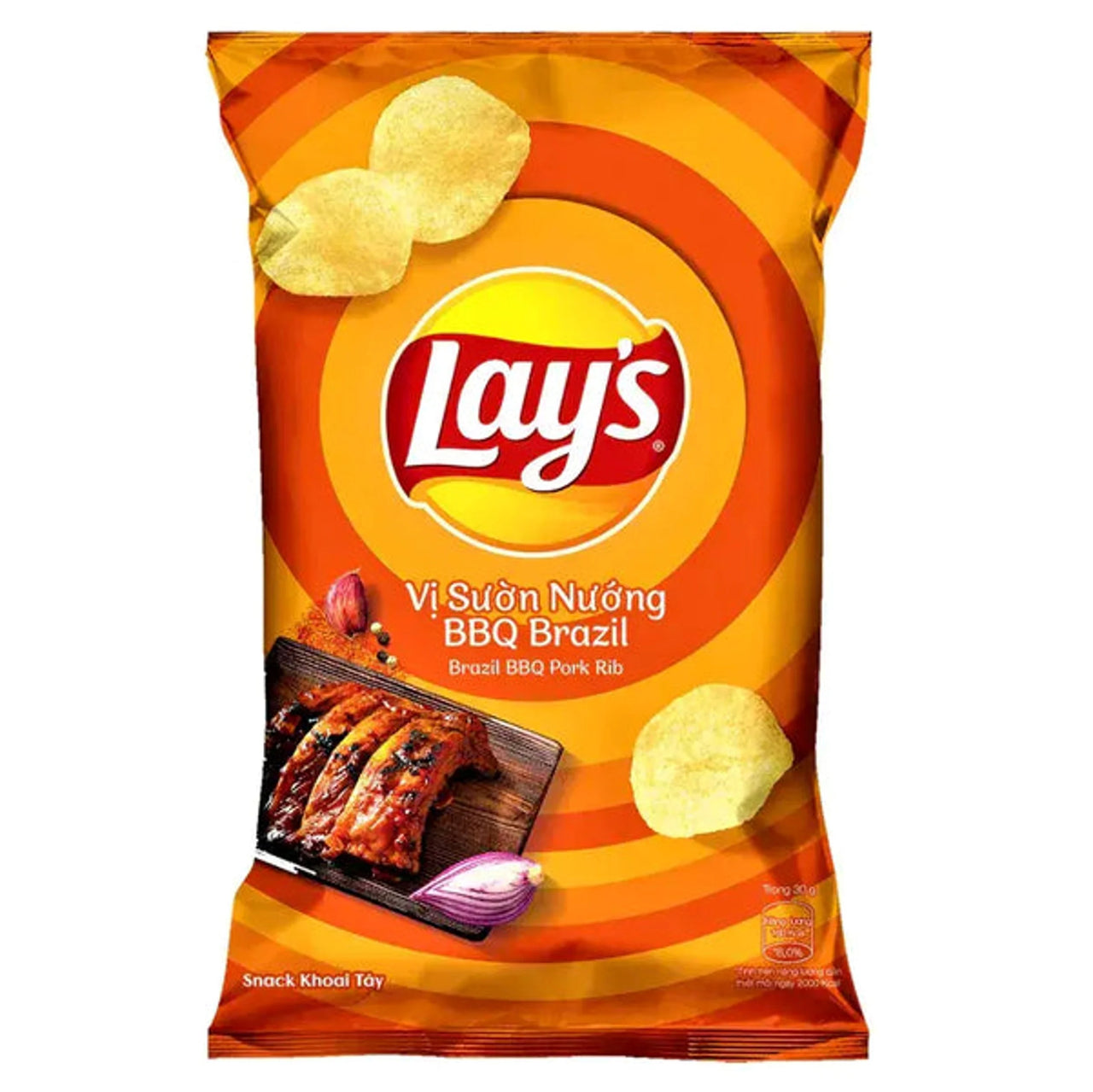 Lay's Brazil BBQ Pork Rib 54g - Case of 10 (Vietnam)