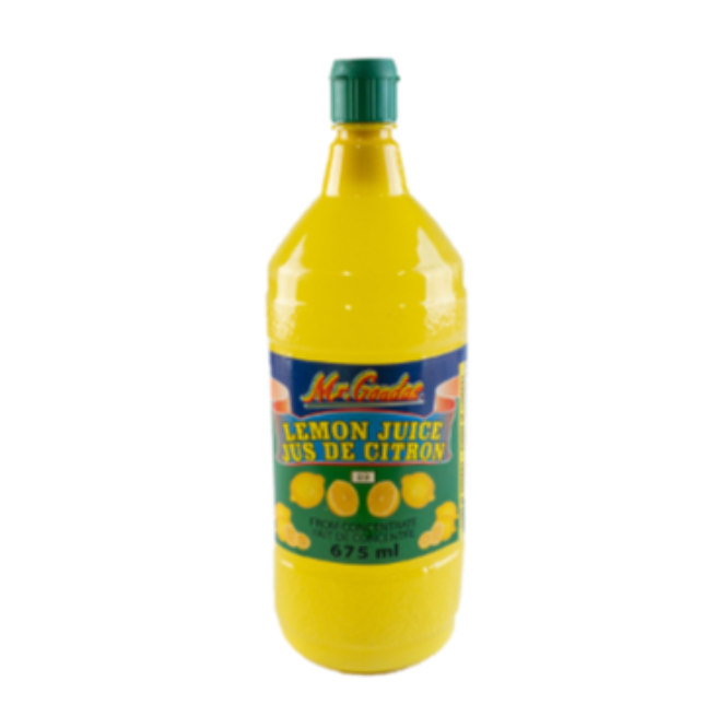 Mr. Goudas Lemon Juice 675ml - Case of 12