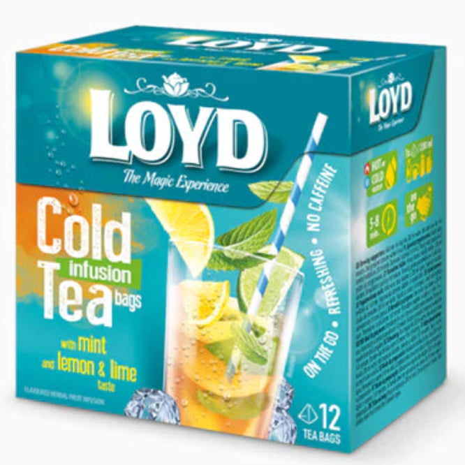 Loyd Cold Infusion Tea Mint & Lemon Lime 12ct