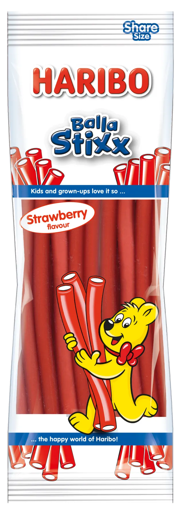 Haribo Balla Stixx Strawberry 140g - Case of 12 (UK)