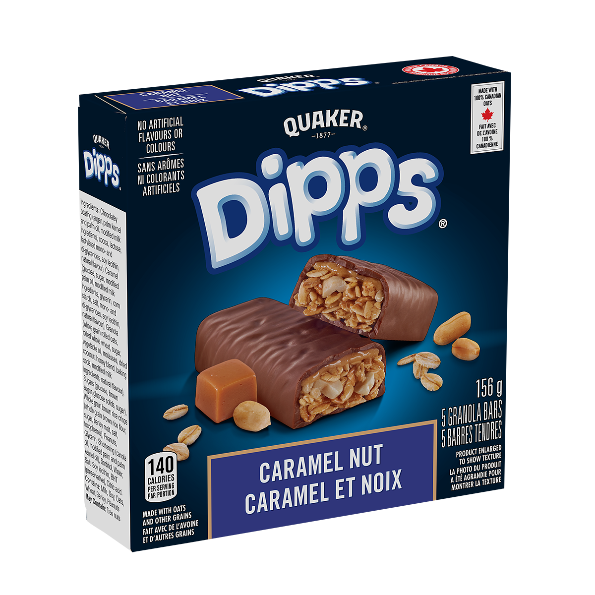 Quaker Dipps Caramel Nut 156g - Case of 12