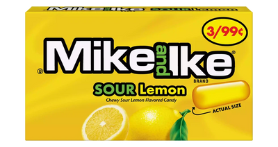Mike & Ike Sour Lemon 22g - Case of 24