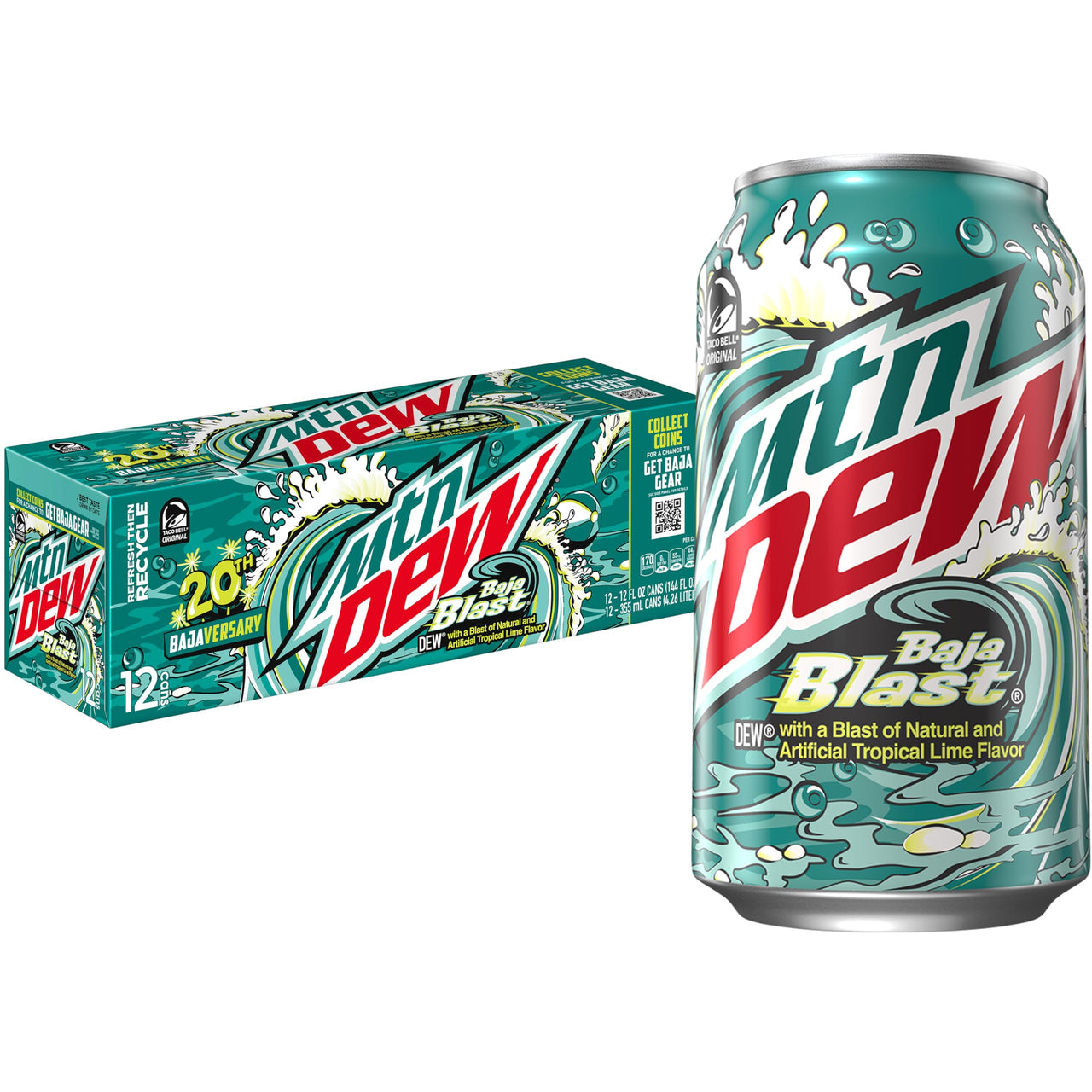 Mountain Dew Baja Blast 355ml - Case of 12
