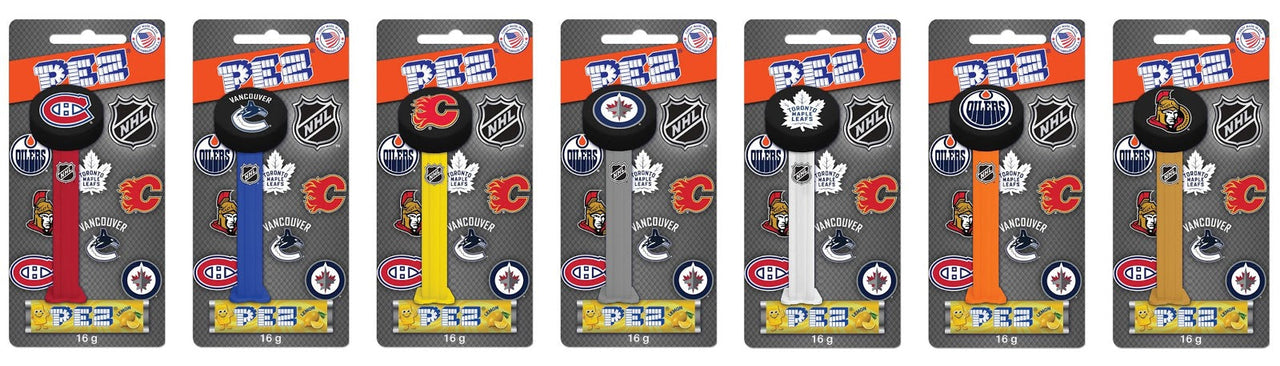 Pez Candy & Dispenser NHL Puck Asst Teams - Case of 12