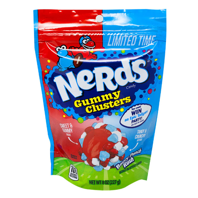 Nerds Gummy Clusters Berry Punch Rush Peg Bag 8oz (226g) - Case of 12