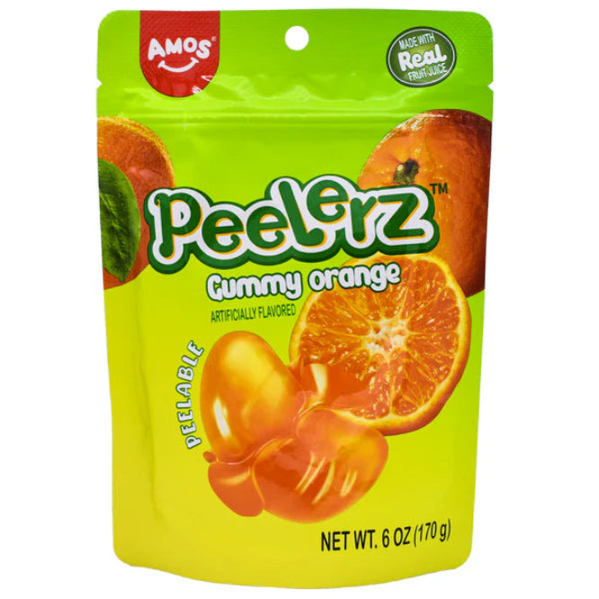 Amos Peelerz Gummy Orange 170g - Case of 12