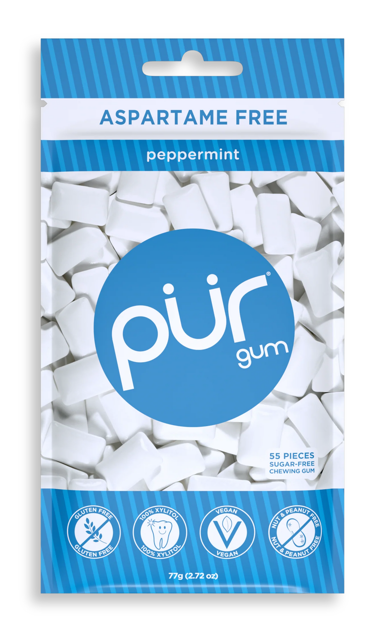 Pur Gum Peppermint 55Pcs - 12ct