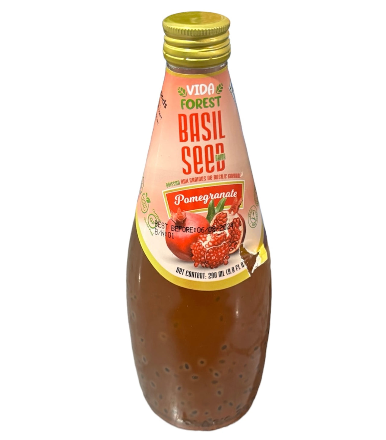 Vida Forest Basil Seed Pomegranate 290ml - Case of 24